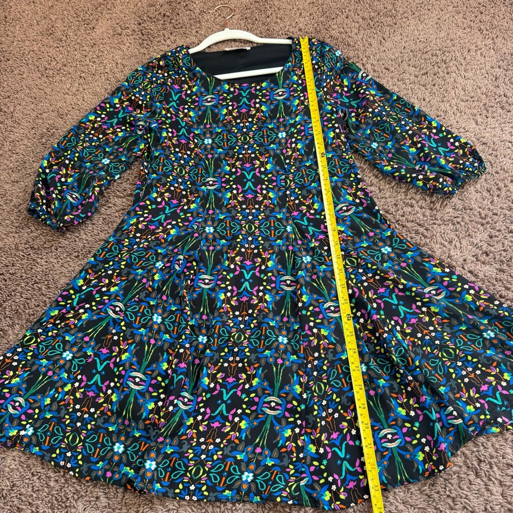 2 FOR $25 Floral Chiffon A Line Dress Colorful Rainbow Flowy S - Picture 6 of 9
